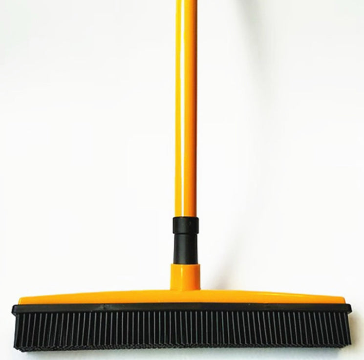 Pet Hair Rubber Carpet Rake Floor Soft Push Broom